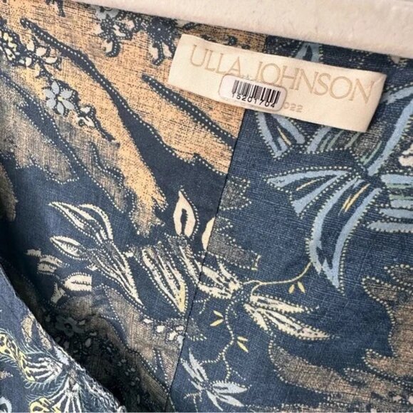 EUC Ulla Johnson Malie Pleated Printed Cotton Poplin Dress Size 8 - Picture 4 of 7